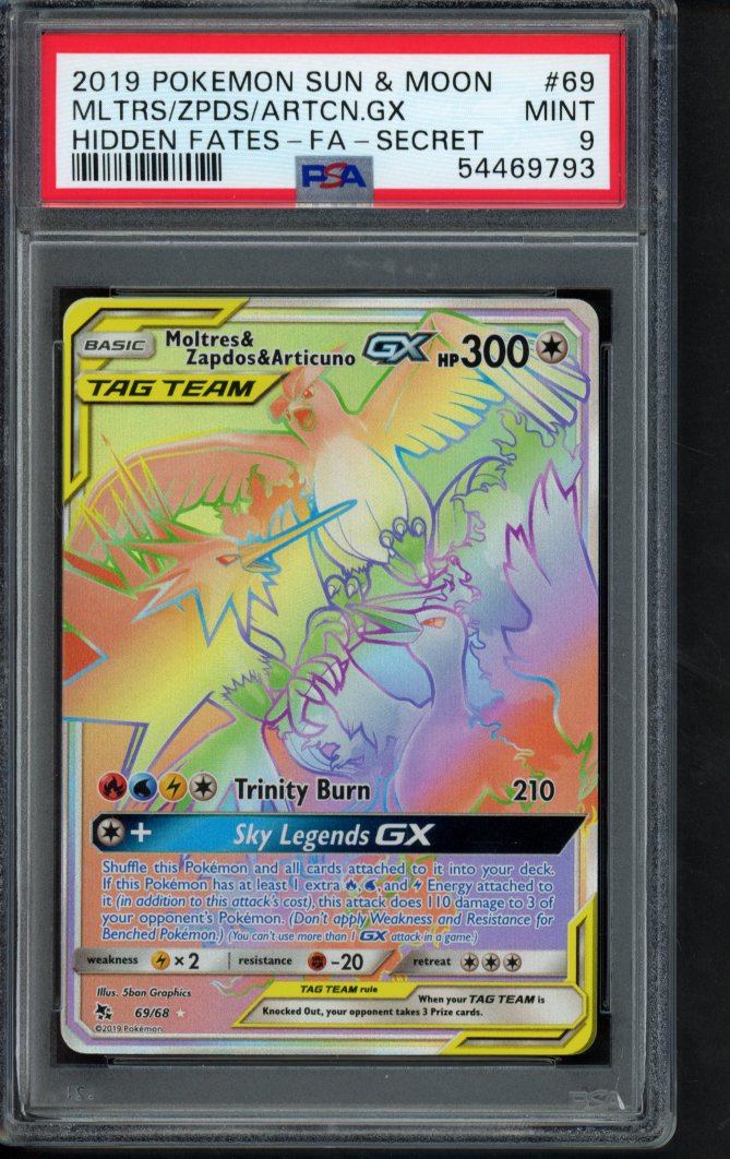 Moltres & Zapdos & Articuno Gx 69/68 PSA 9 RookieLegends