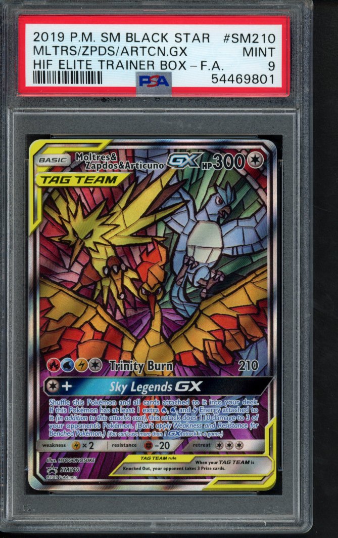 Moltres & Zapdos & Articuno Gx SM210 PSA 9 RookieLegends