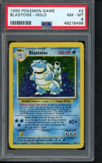 1999 Pokemon Game - Blastoise Holo 2/102 PSA 8