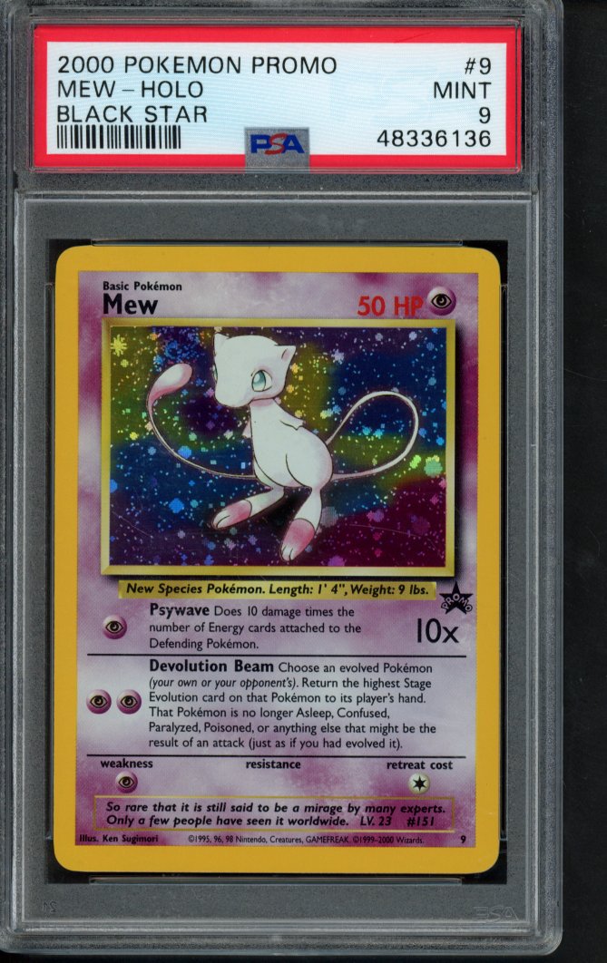 2000 Pokemon Promo - Mew Holo - Black Star 9 PSA 9