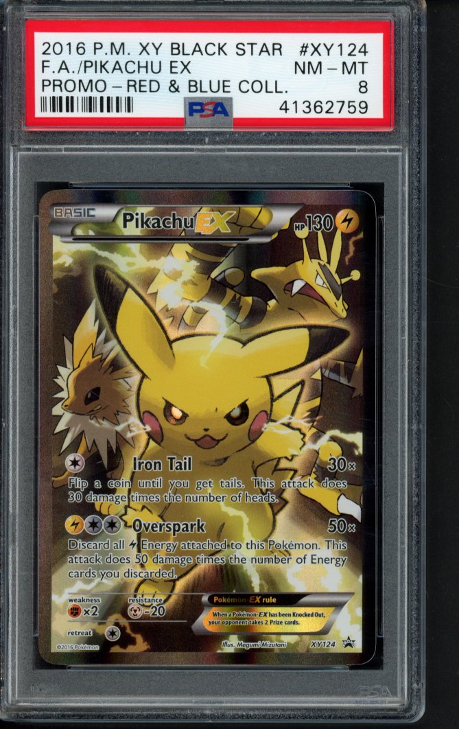 Pikachu Ex XY124 PSA 8