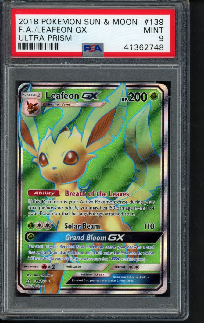 Leafeon Gx 139/156 PSA 9