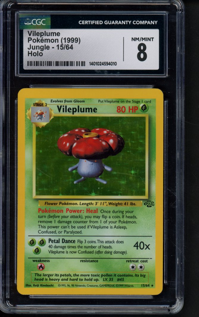 Vileplume Holo - Jungle 15/64 CGC 8