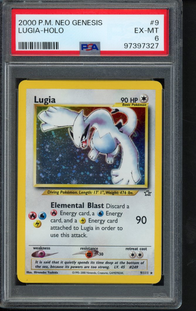 2000 P.M. Neo Genesis - Lugia Holo 9/111 PSA 6