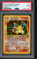 2000 Pokemon Game - Charizard Holo - Base 2 4/130 PSA 9