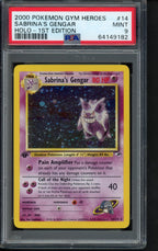 2000 Pokemon Gym Heroes - Sabrina's Gengar Holo - 1 St Edition 14/132 PSA 9
