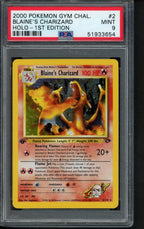 2000 Pokemon Gym Challenge - Blaine's Charizard Holo - 1 St Edition 2/132 PSA 9
