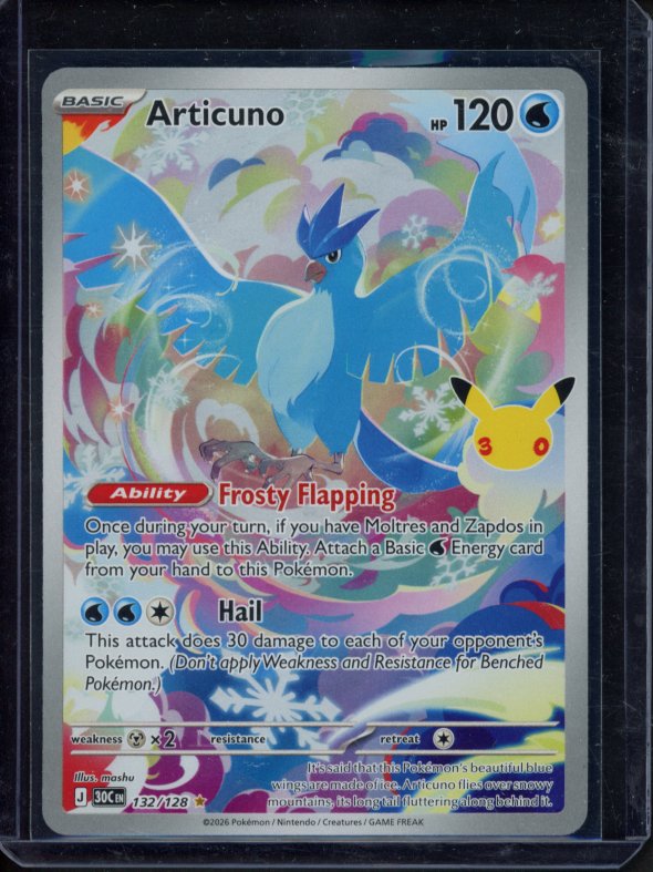 Articuno (30th Celebrations) 132/128 Raw