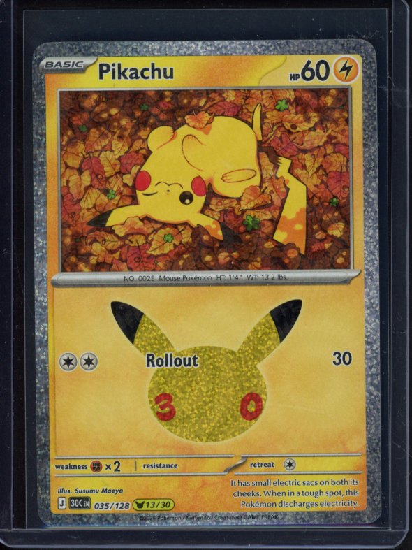 Pikachu (30th Celebrations) 035/128 Raw