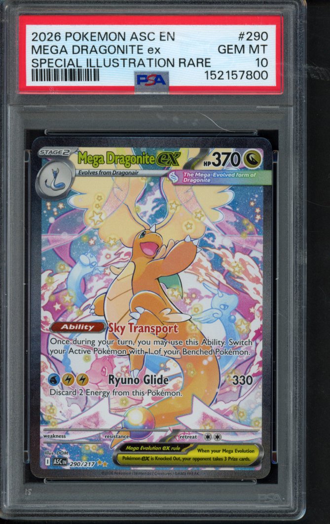Mega Dragonite Ex 290/217 PSA 10