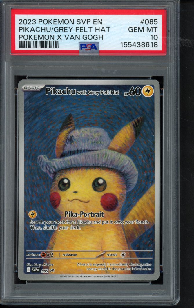 Pikachu With Grey Felt Hat 085 PSA 10