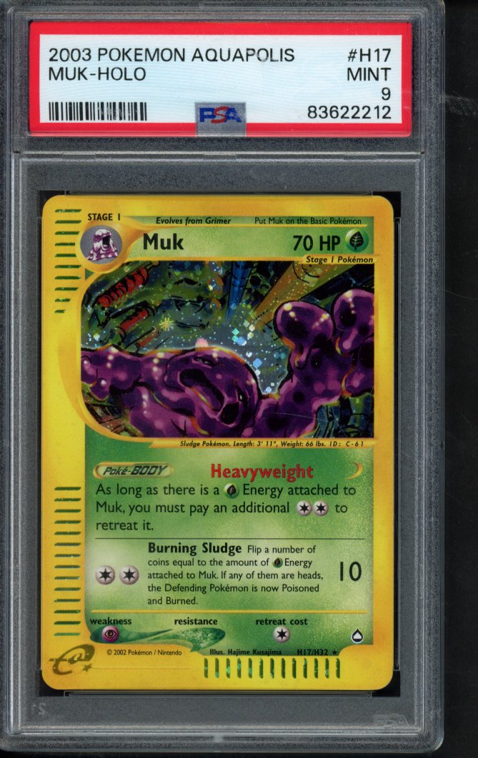 2003 Pokemon Aquapolis - Muk Holo H17/H32 PSA 9
