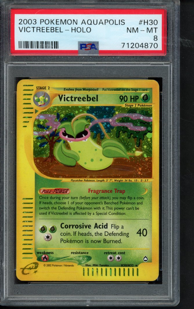 2003 Pokemon Aquapolis - Victreebel Holo H30/H32 PSA 8