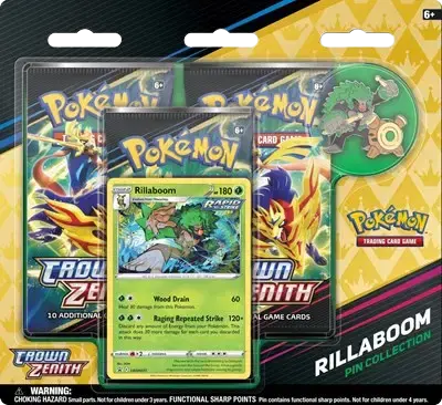 Crown Zenith Pin Collection [Rillaboom] - RookieLegends