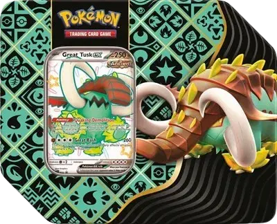 Paldean Fates Tin [Great Tusk ex] - RookieLegends