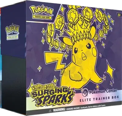 Surging Sparks Pokemon Center Elite Trainer Box (Exclusive) [Damaged CD1]