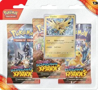 Surging Sparks 3 Pack Blisters [Zapdos] - RookieLegends