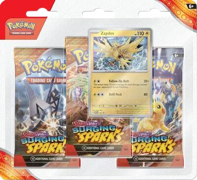 Surging Sparks 3 Pack Blisters [Zapdos] - RookieLegends
