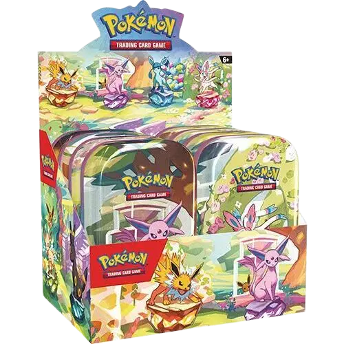 Prismatic Evolutions Mini Tin Display