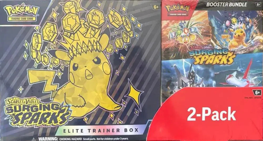 Costco Pokemon Surging Sparks 2-Pack Trainer Box and Booster Bundle - RookieLegends