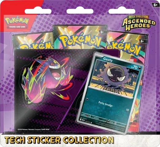 Mega Evolution: Ascended Heroes Tech Sticker Collection - Gastly - RookieLegends